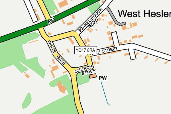 YO17 8RA map - OS OpenMap – Local (Ordnance Survey)