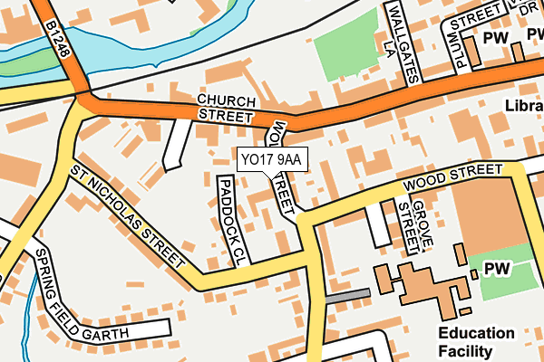 YO17 9AA map - OS OpenMap – Local (Ordnance Survey)
