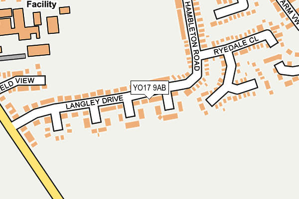 YO17 9AB map - OS OpenMap – Local (Ordnance Survey)