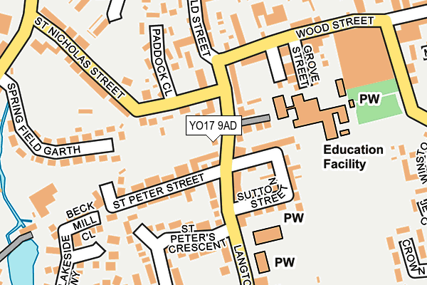YO17 9AD map - OS OpenMap – Local (Ordnance Survey)