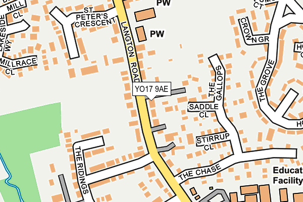 YO17 9AE map - OS OpenMap – Local (Ordnance Survey)