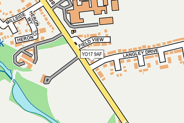 YO17 9AF map - OS OpenMap – Local (Ordnance Survey)