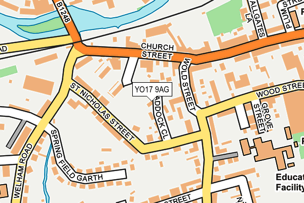 YO17 9AG map - OS OpenMap – Local (Ordnance Survey)