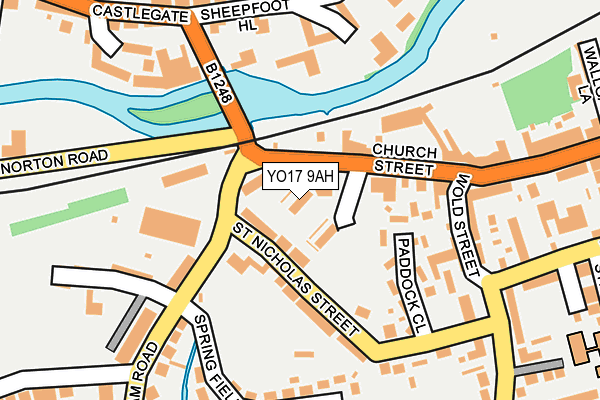YO17 9AH map - OS OpenMap – Local (Ordnance Survey)