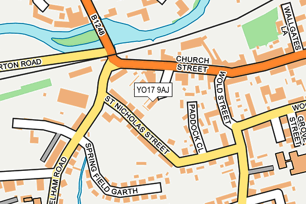 YO17 9AJ map - OS OpenMap – Local (Ordnance Survey)