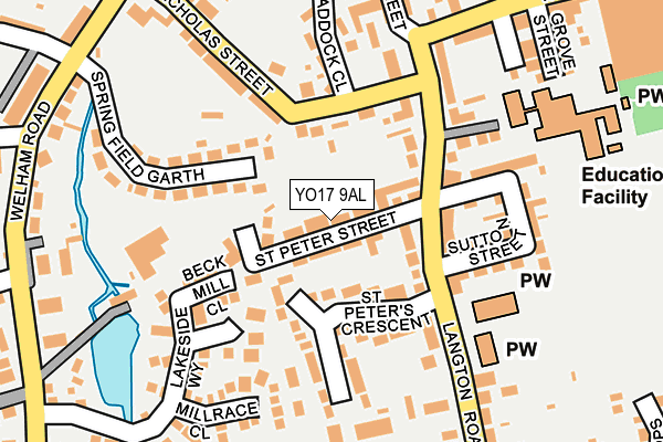 YO17 9AL map - OS OpenMap – Local (Ordnance Survey)