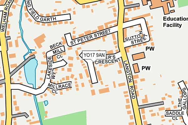 YO17 9AN map - OS OpenMap – Local (Ordnance Survey)