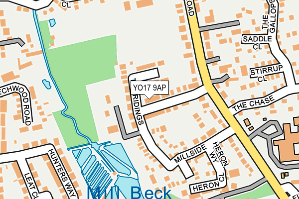 YO17 9AP map - OS OpenMap – Local (Ordnance Survey)