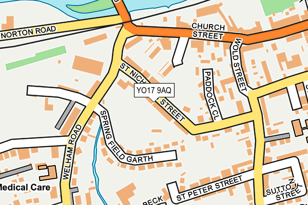 YO17 9AQ map - OS OpenMap – Local (Ordnance Survey)