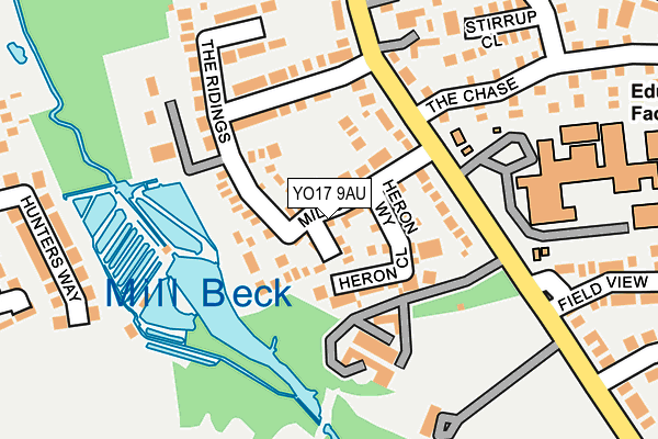 YO17 9AU map - OS OpenMap – Local (Ordnance Survey)