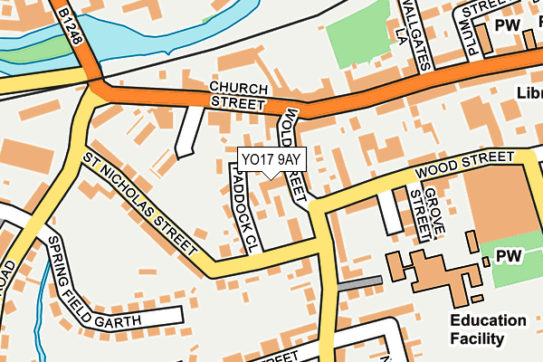 YO17 9AY map - OS OpenMap – Local (Ordnance Survey)