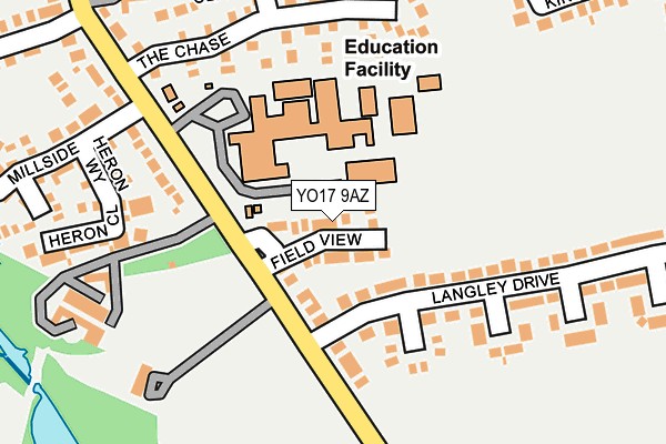 YO17 9AZ map - OS OpenMap – Local (Ordnance Survey)