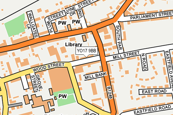 YO17 9BB map - OS OpenMap – Local (Ordnance Survey)