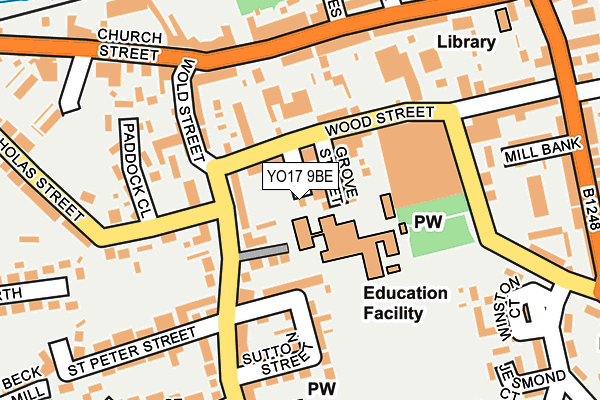 YO17 9BE map - OS OpenMap – Local (Ordnance Survey)