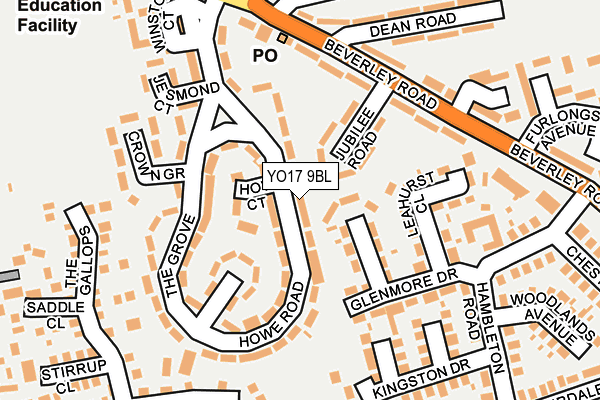 YO17 9BL map - OS OpenMap – Local (Ordnance Survey)