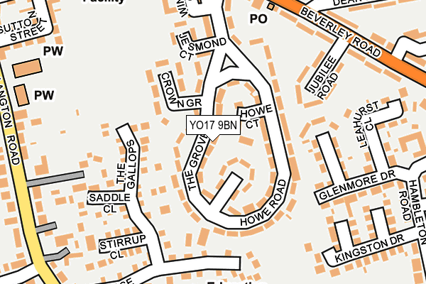 YO17 9BN map - OS OpenMap – Local (Ordnance Survey)