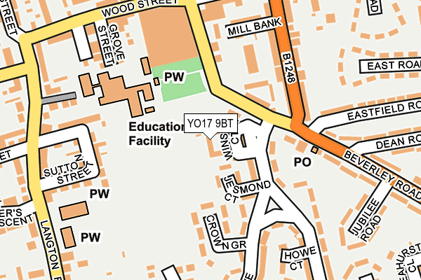 YO17 9BT map - OS OpenMap – Local (Ordnance Survey)