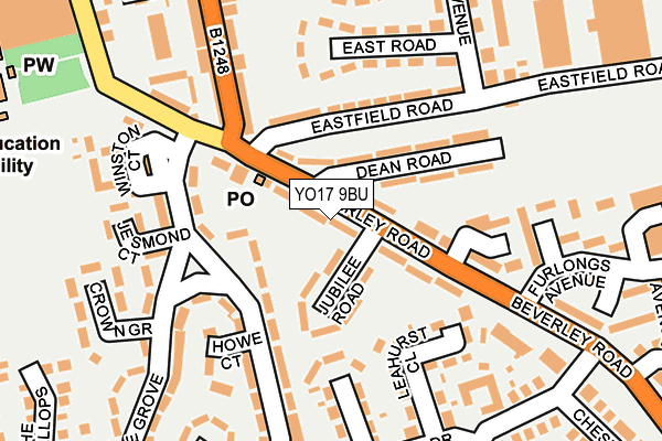 YO17 9BU map - OS OpenMap – Local (Ordnance Survey)