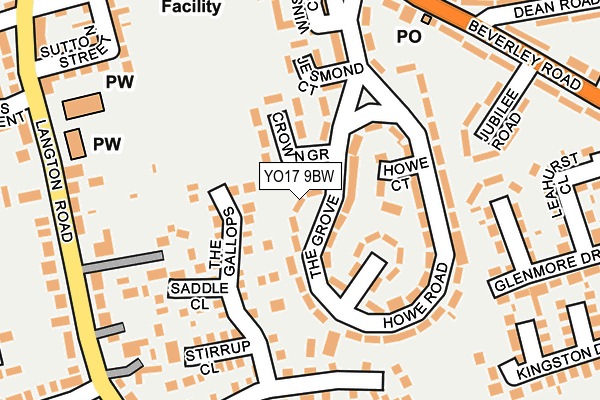 YO17 9BW map - OS OpenMap – Local (Ordnance Survey)