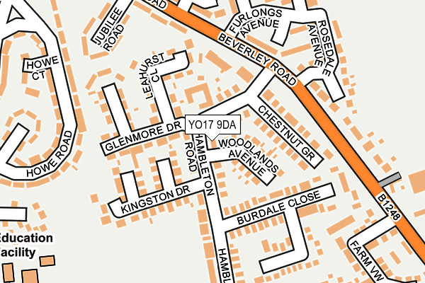 YO17 9DA map - OS OpenMap – Local (Ordnance Survey)