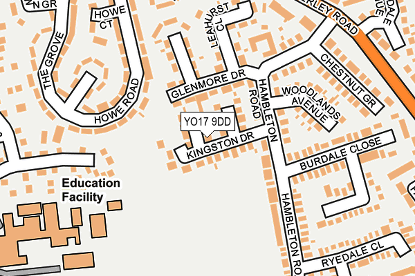 YO17 9DD map - OS OpenMap – Local (Ordnance Survey)