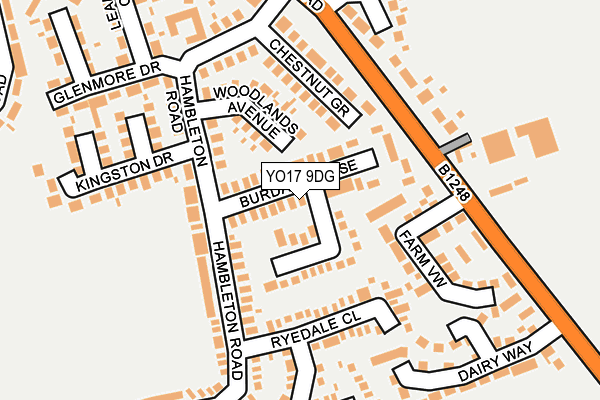 YO17 9DG map - OS OpenMap – Local (Ordnance Survey)
