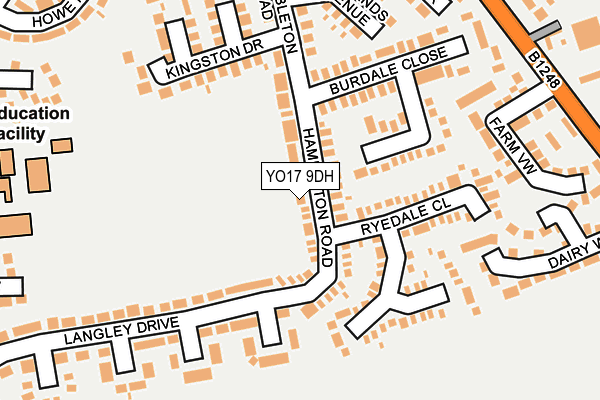 YO17 9DH map - OS OpenMap – Local (Ordnance Survey)