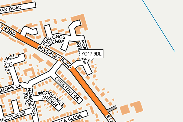 YO17 9DL map - OS OpenMap – Local (Ordnance Survey)