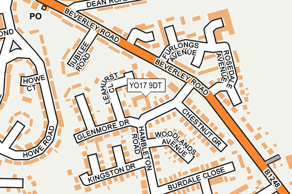 YO17 9DT map - OS OpenMap – Local (Ordnance Survey)