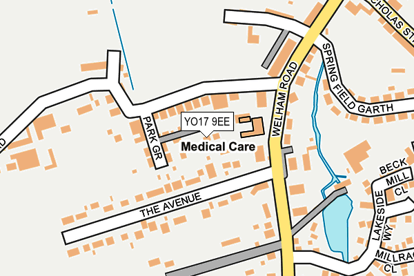 YO17 9EE map - OS OpenMap – Local (Ordnance Survey)
