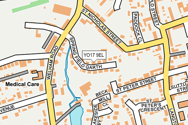 YO17 9EL map - OS OpenMap – Local (Ordnance Survey)