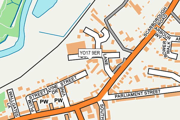 YO17 9ER map - OS OpenMap – Local (Ordnance Survey)