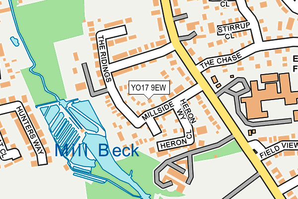 YO17 9EW map - OS OpenMap – Local (Ordnance Survey)