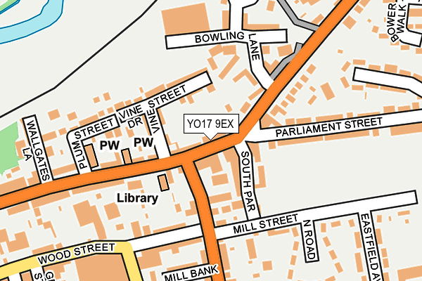 YO17 9EX map - OS OpenMap – Local (Ordnance Survey)