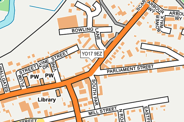 YO17 9EZ map - OS OpenMap – Local (Ordnance Survey)