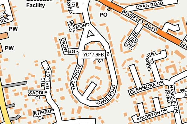 YO17 9FB map - OS OpenMap – Local (Ordnance Survey)