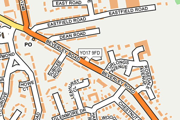 YO17 9FD map - OS OpenMap – Local (Ordnance Survey)