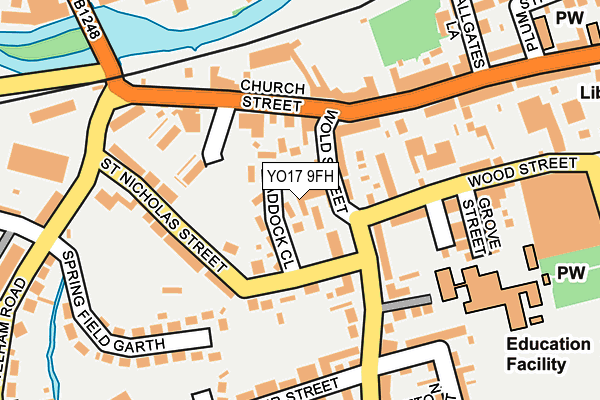 YO17 9FH map - OS OpenMap – Local (Ordnance Survey)