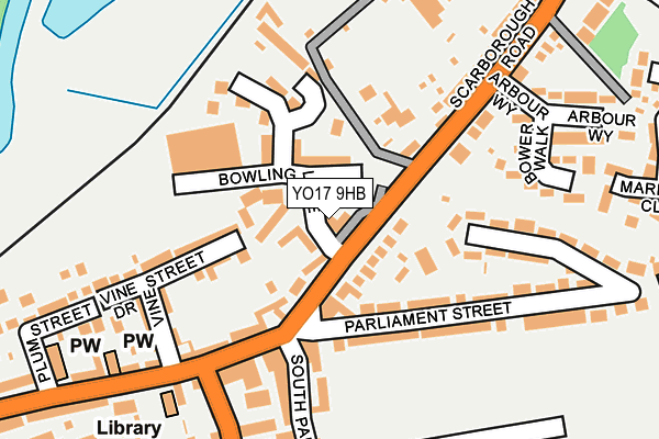 YO17 9HB map - OS OpenMap – Local (Ordnance Survey)