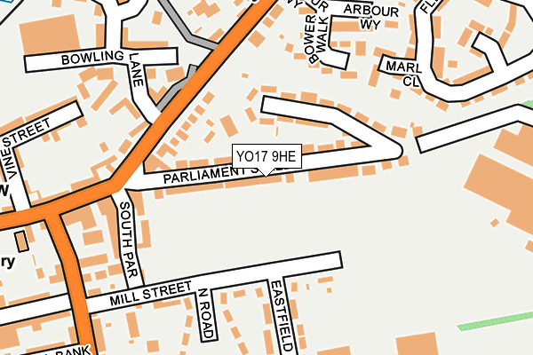 YO17 9HE map - OS OpenMap – Local (Ordnance Survey)