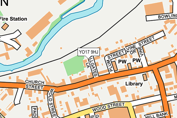 YO17 9HJ map - OS OpenMap – Local (Ordnance Survey)