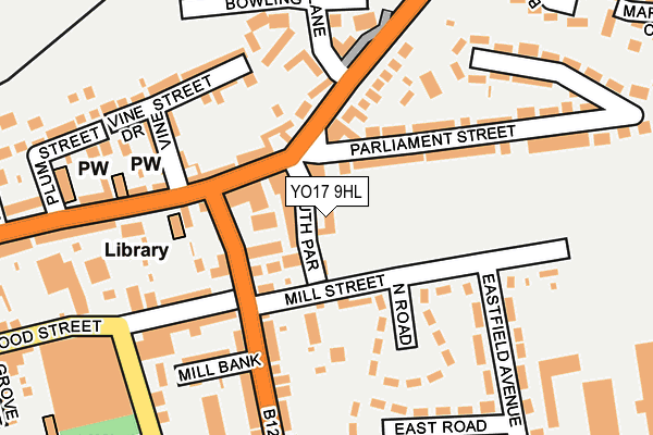 YO17 9HL map - OS OpenMap – Local (Ordnance Survey)