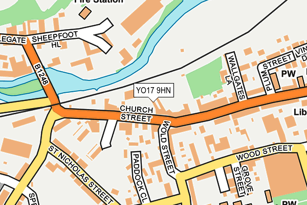 YO17 9HN map - OS OpenMap – Local (Ordnance Survey)
