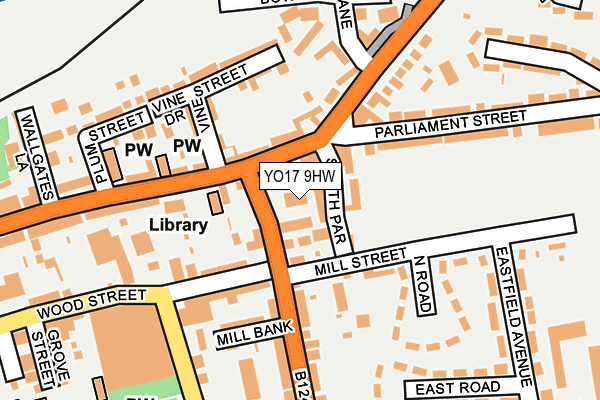 YO17 9HW map - OS OpenMap – Local (Ordnance Survey)