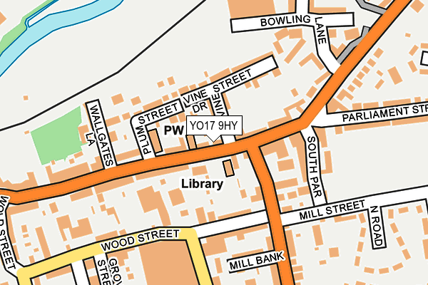 YO17 9HY map - OS OpenMap – Local (Ordnance Survey)