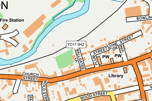 YO17 9HZ map - OS OpenMap – Local (Ordnance Survey)