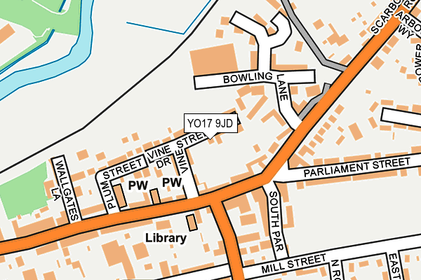 YO17 9JD map - OS OpenMap – Local (Ordnance Survey)
