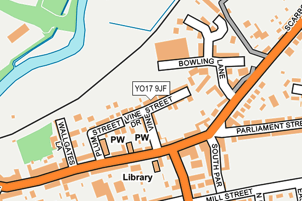 YO17 9JF map - OS OpenMap – Local (Ordnance Survey)