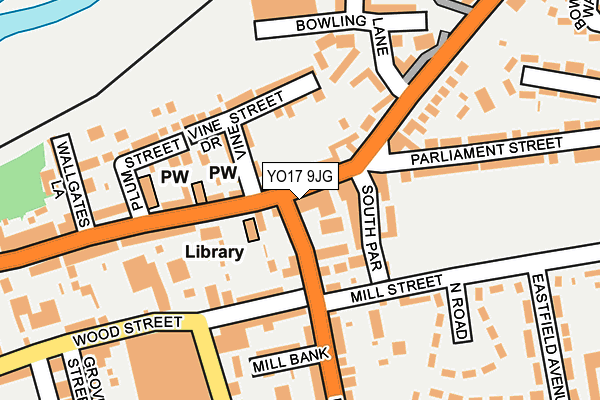 YO17 9JG map - OS OpenMap – Local (Ordnance Survey)