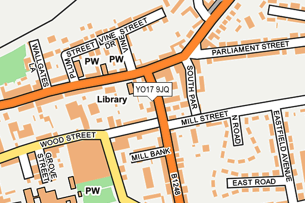 YO17 9JQ map - OS OpenMap – Local (Ordnance Survey)
